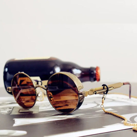 Metal Frame Retro Round Sunglasses